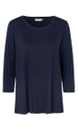 Masai Clothing Navy MaCecille Solid Jersey Top  