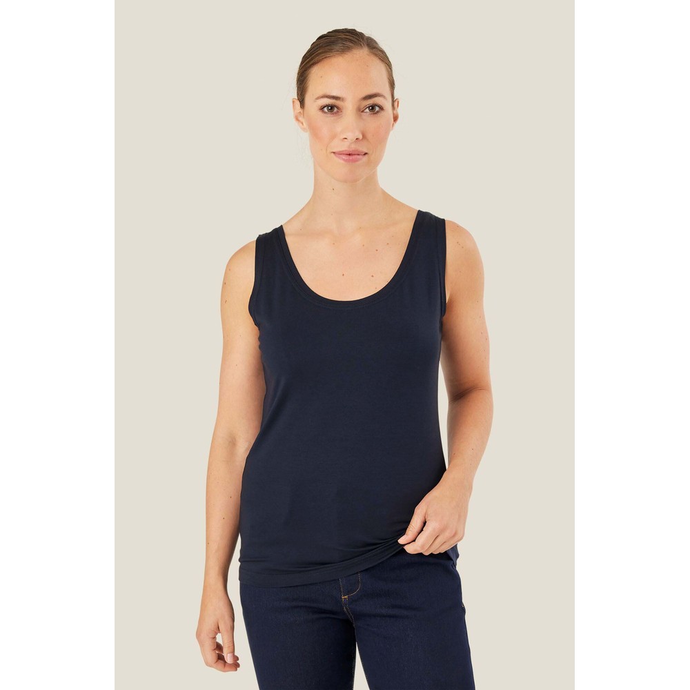 Masai Clothing MaEls Navy Basic Jersey Vest Top Navy