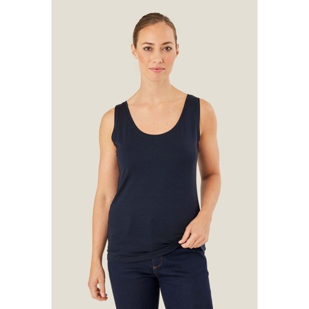Masai Clothing MaEls Navy Basic Jersey Vest Top - Blue