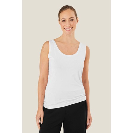 Masai Clothing MaEls White Basic Jersey Vest Top - White