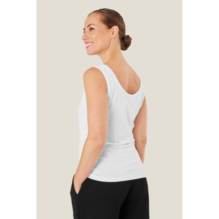 Masai Clothing MaEls White Basic Jersey Vest Top - White