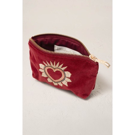 Elizabeth Scarlett Enchanted Heart Rouge Velvet Coin Purse - Red