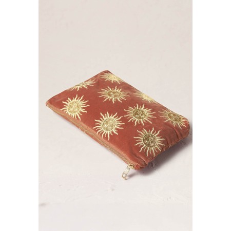 Elizabeth Scarlett Sun Goddess Everyday Velvet Pouch - Orange