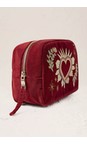 Elizabeth Scarlett Enchanted Heart Rouge Enchanted Heart Velvet Makeup Bag  