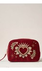 Elizabeth Scarlett Enchanted Heart Rouge Enchanted Heart Velvet Makeup Bag  