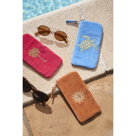 Elizabeth Scarlett Sun Goddess Velvet Glasses Case - Orange
