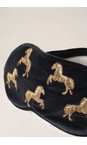 Elizabeth Scarlett Wild Horses Charcoal Wild Horses Charcoal Velvet Eye Mask  
