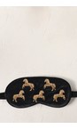 Elizabeth Scarlett Wild Horses Charcoal Wild Horses Charcoal Velvet Eye Mask  