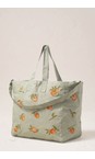 Elizabeth Scarlett Orange Blossom Sage Orange Blossom Large Tote Bag  