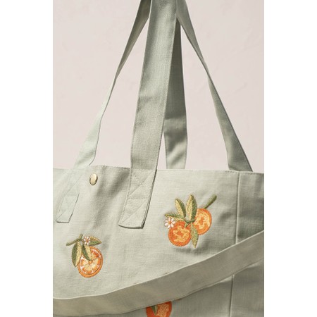 Elizabeth Scarlett Orange Blossom Large Tote Bag - Green