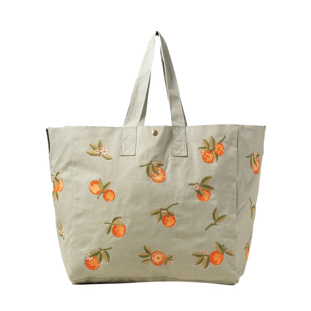 Elizabeth Scarlett Orange Blossom Large Tote Bag Orange Blossom Sage