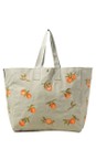 Elizabeth Scarlett Orange Blossom Sage Orange Blossom Large Tote Bag  
