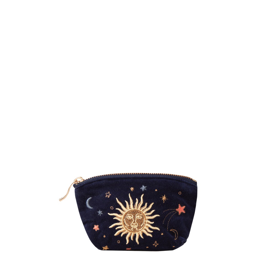 Elizabeth Scarlett Celestial Navy Velvet Coin Purse Celestial Navy