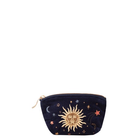 Elizabeth Scarlett Celestial Navy Velvet Coin Purse - Blue