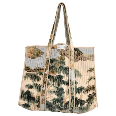 One Hundred Stars Rivers And Trees Large Velvet Tote Bag - Multicoloured