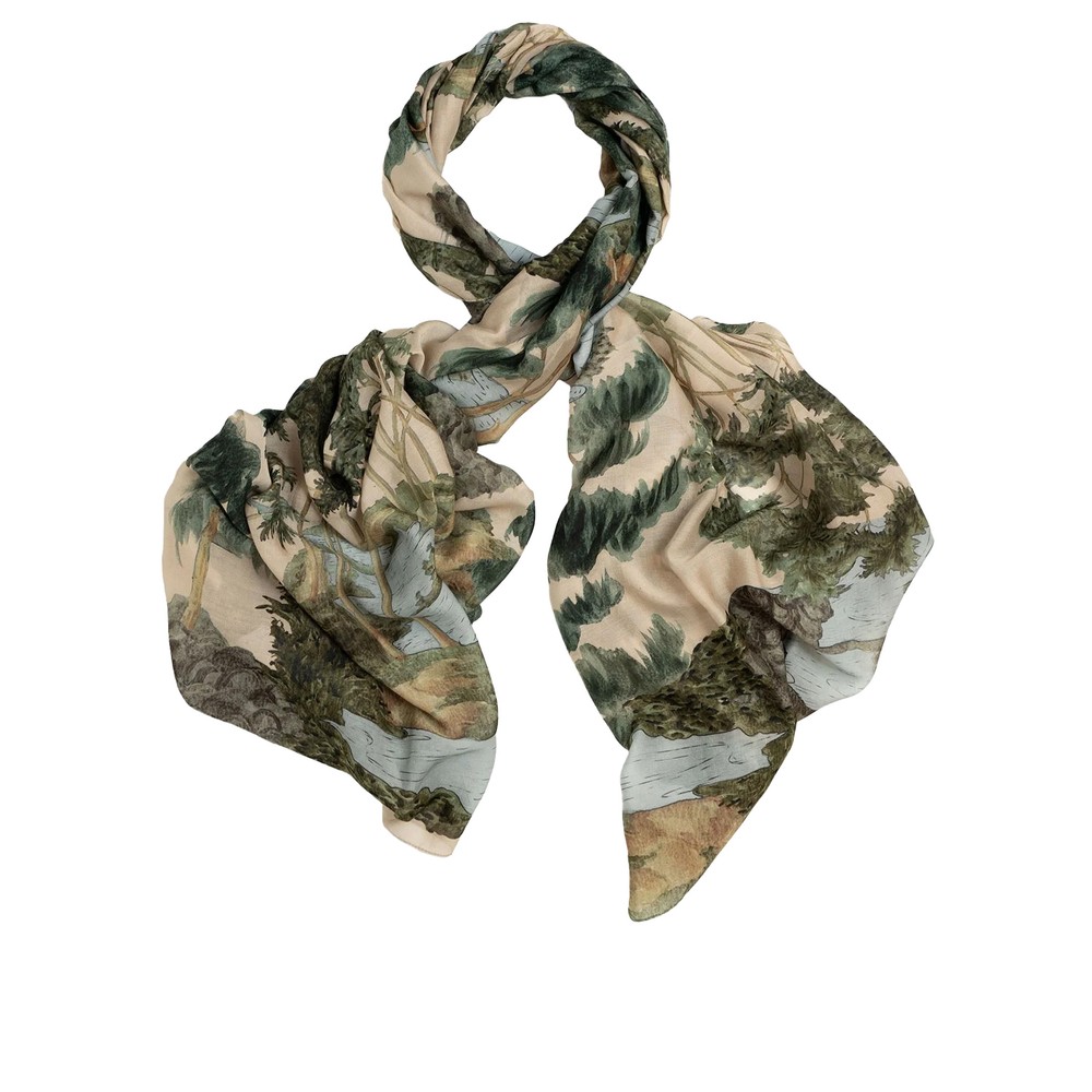 One Hundred Stars Rivers And Trees Print Scarf Rivers And Trees