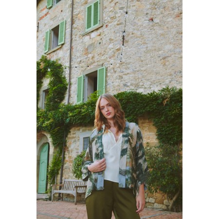 One Hundred Stars Rivers And Trees Short Kimono - Multicoloured