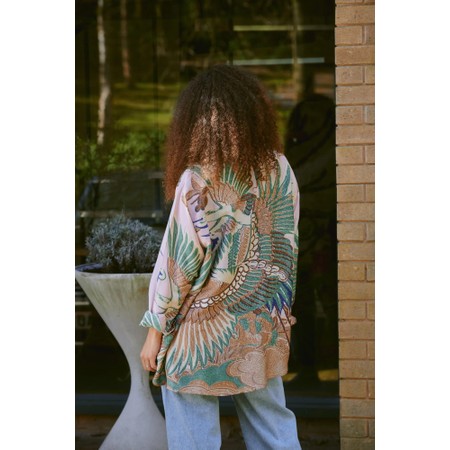 One Hundred Stars Crane Plaster Pink Oversized Shirt - Multicoloured