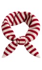 Gemini Label Accessories Red Triangle Neck Red Stripe Wool Scarf  