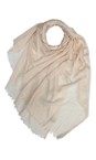 Gemini Label Accessories Ivory Cotton Modal Blend Ivory Plain Scarf  