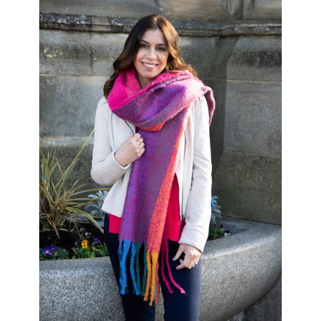 Gemini Label Accessories Multi Bright Stripe Scarf - Multicoloured
