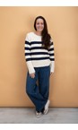 Masai Clothing Whitecap MaFrellis Striped Knit Jumper  