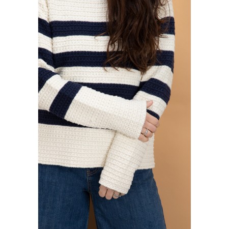 Masai Clothing MaFrellis Striped Knit Jumper - Off-White