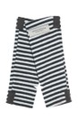 Henriette Steffensen Black / White Stripe Black And White Stripe Fleece Wrist Warmers  