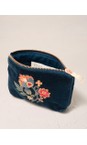 Elizabeth Scarlett Botanical Garden Ink Blue Botanical Garden Ink Blue Velvet Coin Purse  