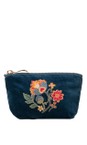 Elizabeth Scarlett Botanical Garden Ink Blue Botanical Garden Ink Blue Velvet Coin Purse  
