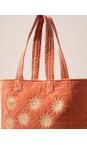 Elizabeth Scarlett Sun Goddess Rust Sun Goddess Large Velvet Tote  