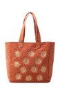 Elizabeth Scarlett Sun Goddess Rust Sun Goddess Large Velvet Tote  