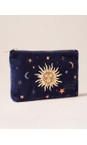 Elizabeth Scarlett Celestial Navy Celestial Navy Velvet Mini Pouch  