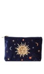 Elizabeth Scarlett Celestial Navy Celestial Navy Velvet Mini Pouch  