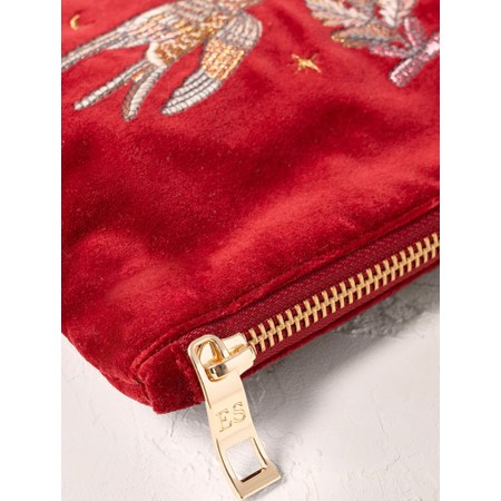 Elizabeth Scarlett Golden Trinkets Rouge Velvet Mini Pouch - Red