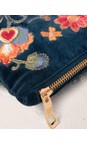 Elizabeth Scarlett Botanical Garden Ink Blue Botanical Garden Ink Blue Everyday Velvet Pouch  