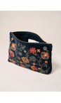 Elizabeth Scarlett Botanical Garden Ink Blue Botanical Garden Ink Blue Everyday Velvet Pouch  