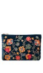 Elizabeth Scarlett Botanical Garden Ink Blue Botanical Garden Ink Blue Everyday Velvet Pouch  