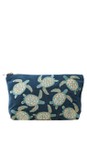 Elizabeth Scarlett Turtle Conservation Marine Navy Turtle Conservation Everyday Velvet Pouch  
