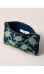 Elizabeth Scarlett Turtle Conservation Marine Navy Turtle Conservation Everyday Velvet Pouch  