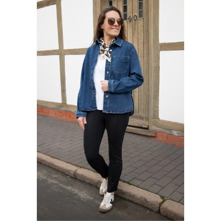 Masai Clothing MaPolyanna Black Ponti Roma Leggings - Black