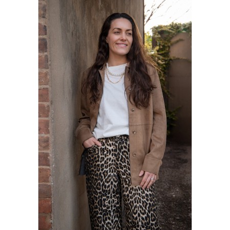 Masai Clothing MaIvethra Faux Suede Shirt - Otter