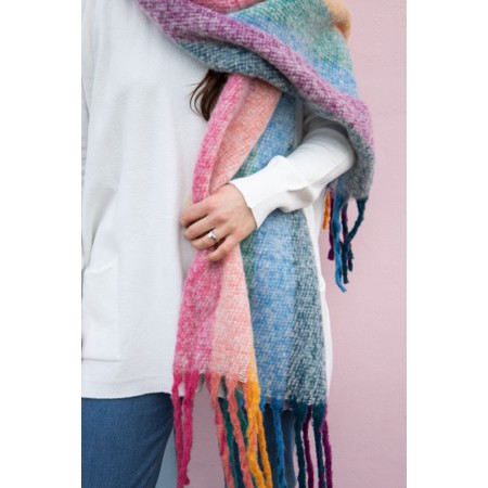 Gemini Label Accessories Multi Stripe Scarf - Multicoloured