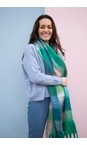 Gemini Label Accessories Green Tartan Scarf  