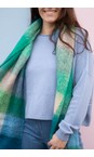 Gemini Label Accessories Green Tartan Scarf  