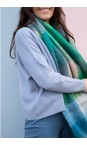 Gemini Label Accessories Green Tartan Scarf  