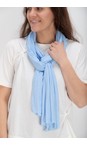 Masai Clothing Placid Blue MaAmega Solid Placid Blue Jersey Scarf  