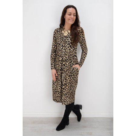 Masai Clothing MaNamo Incense Animal Print Dress - Brown