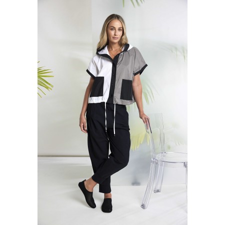 Naya Naya Black Cuff Hem Travel Jersey Trouser - Black