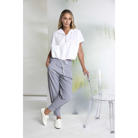 Naya Naya Dove Cuff Hem Travel Jersey Trouser - Grey